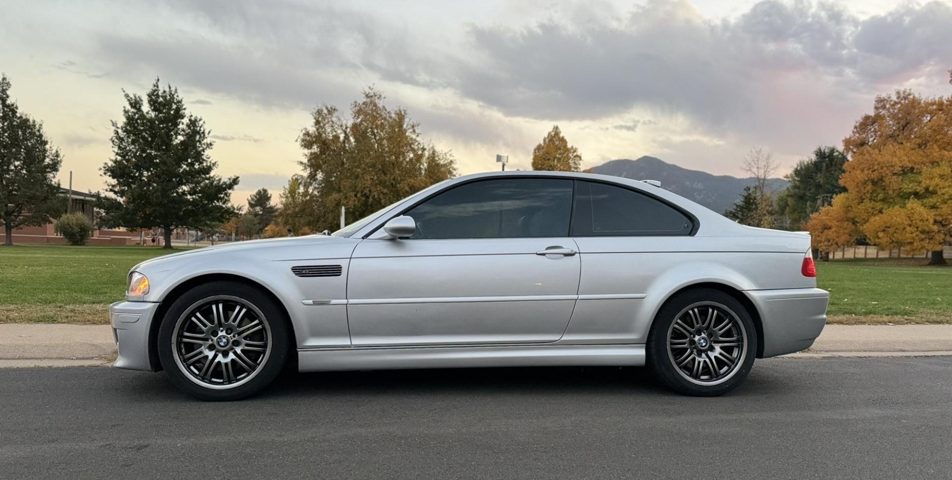 2003 Silver /Grey BMW M3 M3 (WBSBL93463J) with an 3.2-liter inline-six engine, SMG transmission, located at 2510 47th St. Suite 200, Boulder, CO, 80301, (303) 641-0333, 40.026196, -105.243217 - This Beautiful Newly Painted 2003 BMW M3 coupe is powered by a 3.2-liter inline-six linked with a six-speed SMG sequential transmission and a limited-slip differential was acquired by Boulder Motors, February 2023 in Boulder CO. A full Premium Synthetic Oil Service and Multi-Point Inspection was per - Photo#2